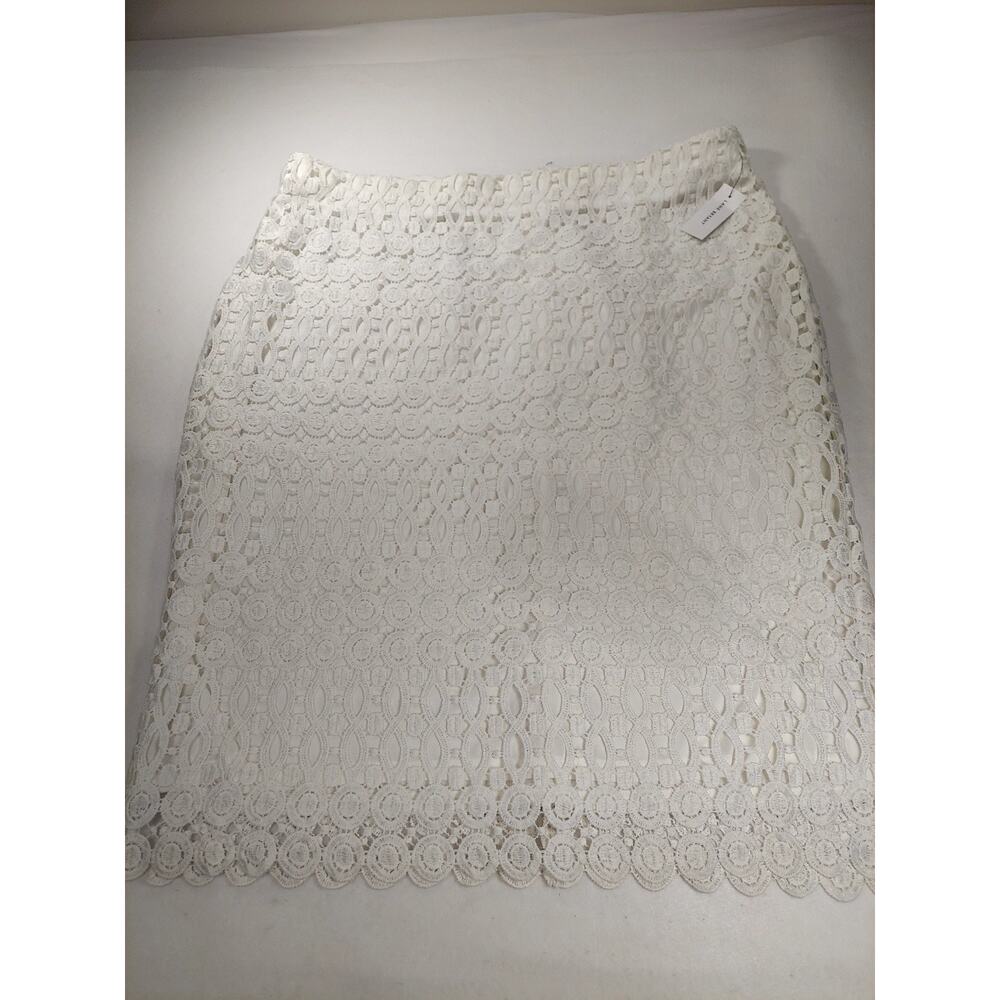 Lane Bryant Lace Overlay A-Line Skirt White Spring Women’s Plus Size 22 NWT